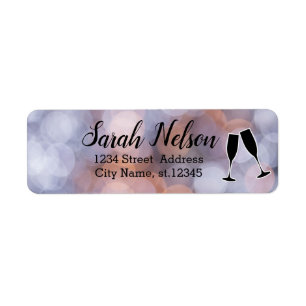 Ongelofelijke, elegante, sparkly Holiday Wine Glas Etiket