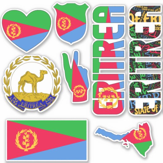 Ongelofelijke Eritrese nationale symbolen Sticker (Voorkant)