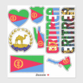 Ongelofelijke Eritrese nationale symbolen Sticker (Vel)