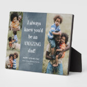 Ongelofelijke foto collage Vaderdag Card Plaque vo Fotoplaat (Zijkant)