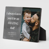 Ongelofelijke foto-Vaderdag kaart voor vader Fotoplaat (Zijkant)