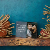 Ongelofelijke foto-Vaderdag kaart voor vader Fotoplaat (Zijkant)