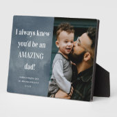 Ongelofelijke foto-Vaderdag kaart voor vader Fotoplaat (Zijkant)