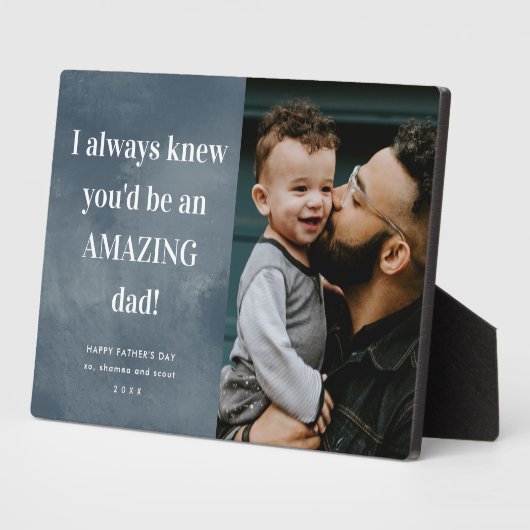 Ongelofelijke foto-Vaderdag kaart voor vader Fotoplaat (Zijkant)