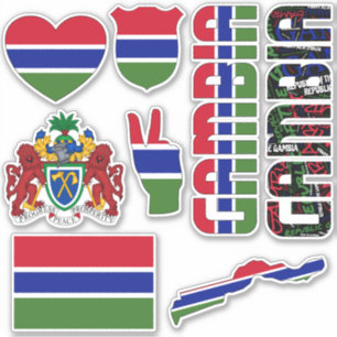 Ongelofelijke Gambia-vormen nationale symbolen Sticker