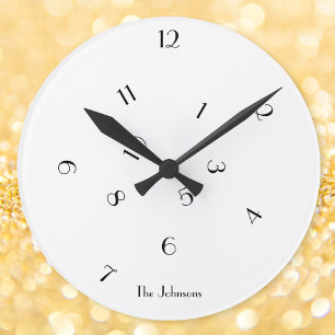 Ongelofelijke getallen, aangepast naamdecor ronde klok