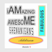 Ongelofelijke Geweldige Shenanigans Fabulous Add N Sticker (Vel)