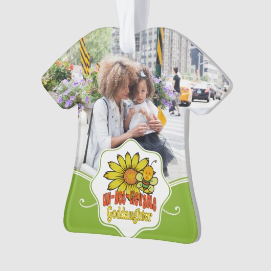 Ongelofelijke goddochter Zonnebloemen en bijen Ornament (voorkant)