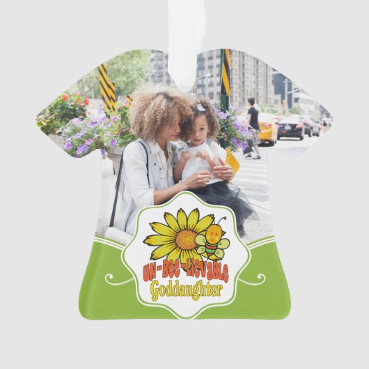 Ongelofelijke goddochter Zonnebloemen en bijen Ornament (voorkant)