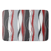 Ongelofelijke golven rood, wit, zwart en grijs badmat (Voorkant)