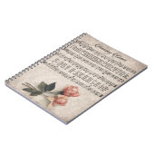 Ongelofelijke Grace Hymn, Roos notebook Notitieboek (Linkerzijde)