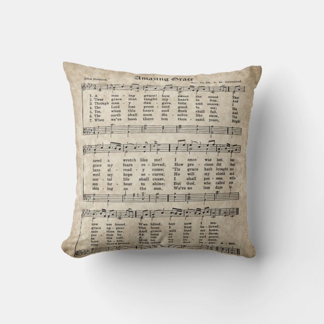 Ongelofelijke Grace  Style Hymn Pillow Kussen (Voorkant)