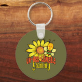 Ongelofelijke Grammy-zonnebloemen Sleutelhanger (Voorkant)