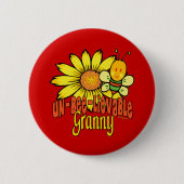 Ongelofelijke Granny-zonnebloemen Ronde Button 5,7 Cm (Voorkant)