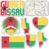 Ongelofelijke Guinee-Bissau-soorten nationale symb Sticker (Voorkant)