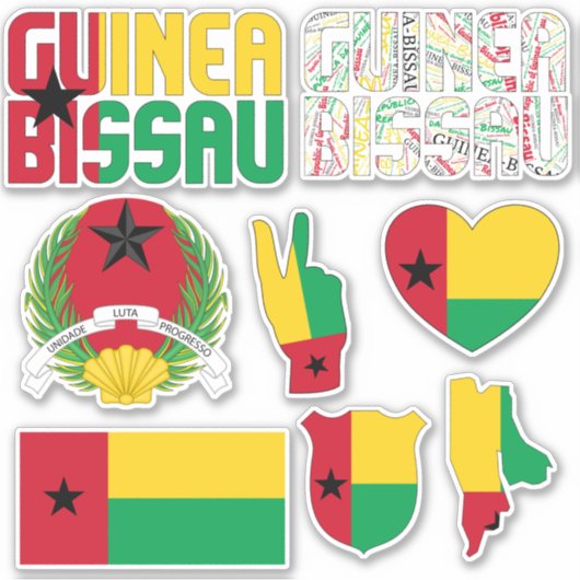 Ongelofelijke Guinee-Bissau-soorten nationale symb Sticker (Voorkant)