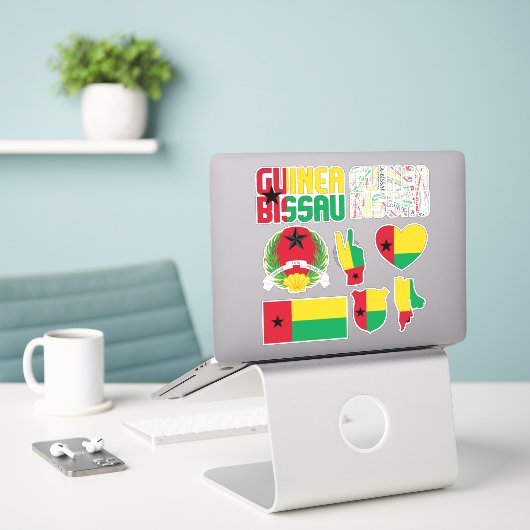 Ongelofelijke Guinee-Bissau-soorten nationale symb Sticker (Laptop op bureau)