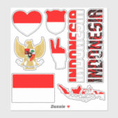 Ongelofelijke Indonesische vormen nationale symbol Sticker (Vel)