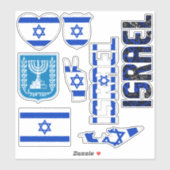 Ongelofelijke Israëlische vormen van nationale sym Sticker (Vel)