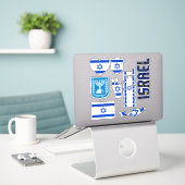 Ongelofelijke Israëlische vormen van nationale sym Sticker (Laptop op bureau)