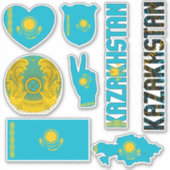 Ongelofelijke Kazachse nationale symbolen Sticker (Voorkant)