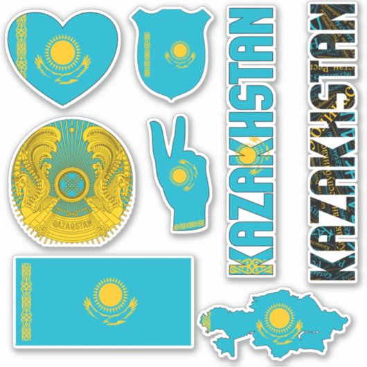 Ongelofelijke Kazachse nationale symbolen Sticker (Voorkant)