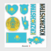 Ongelofelijke Kazachse nationale symbolen Sticker (Vel)