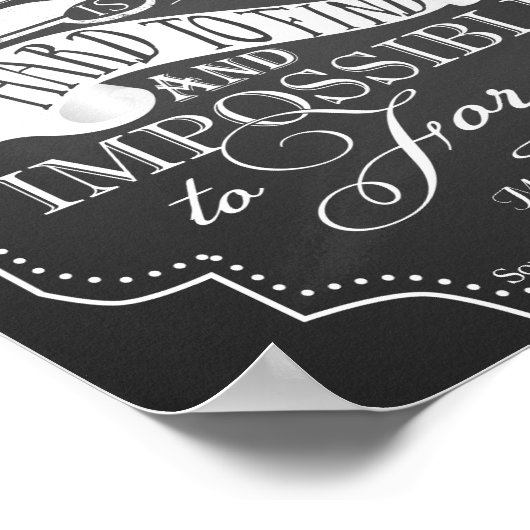 Ongelofelijke leraar is onmogelijk te vergeten poster (Hoek)