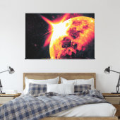 Ongelofelijke maan op een unieke manier Foto Canvas Afdruk (Insitu (Slaapkamer))