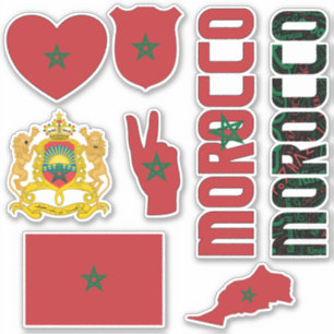 Ongelofelijke Marokkaanse vormen nationale symbole Sticker