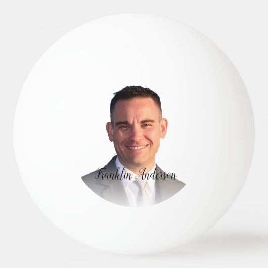 Ongelofelijke Monogram Unieke Foto Speciaal Nieuwe Pingpongbal (Voorkant)