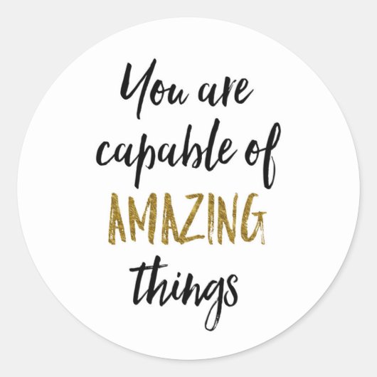 Ongelofelijke Motivatie prijsopgave voor dingen Ronde Sticker (Voorkant)
