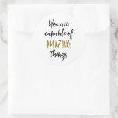 Ongelofelijke Motivatie prijsopgave voor dingen Ronde Sticker (Tas)