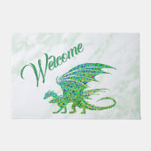 Ongelofelijke Mozaïekgroene draak Welkom Deurmat (Voorkant)