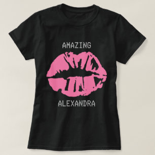 Ongelofelijke naam Kiss Girly Gepersonaliseerd wit T-shirt