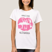 Ongelofelijke naam Kiss Lipstick Gepersonaliseerd  T-shirt (Voorkant)