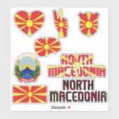 Ongelofelijke nationale symbolen uit Noord-Macedon Sticker (Vel)