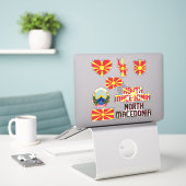 Ongelofelijke nationale symbolen uit Noord-Macedon Sticker (Laptop op bureau)