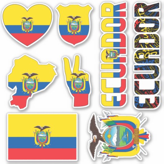 Ongelofelijke nationale symbolen van Ecuador Sticker (Voorkant)