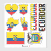 Ongelofelijke nationale symbolen van Ecuador Sticker (Vel)