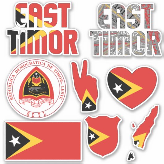 Ongelofelijke nationale symbolen van Oost-Timor Sticker (Voorkant)