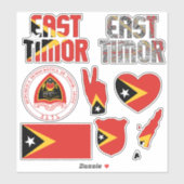 Ongelofelijke nationale symbolen van Oost-Timor Sticker (Vel)
