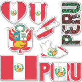 Ongelofelijke nationale symbolen van Peru Sticker (Voorkant)