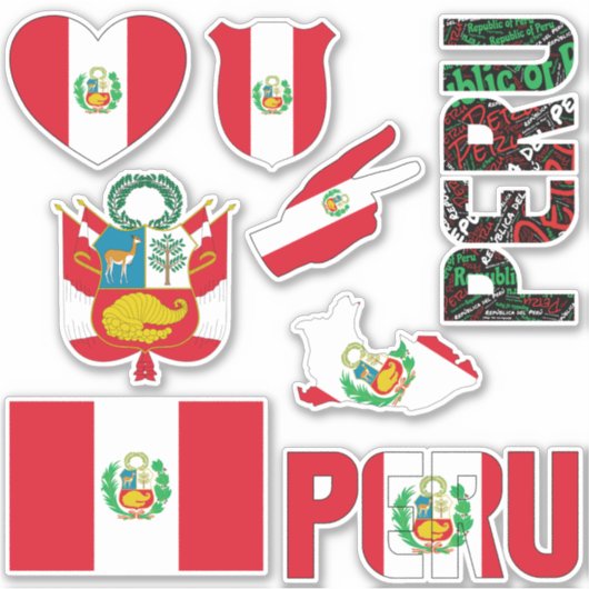 Ongelofelijke nationale symbolen van Peru Sticker (Voorkant)