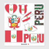 Ongelofelijke nationale symbolen van Peru Sticker (Vel)