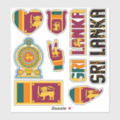 Ongelofelijke nationale symbolen van Sri Lanka Sticker (Vel)