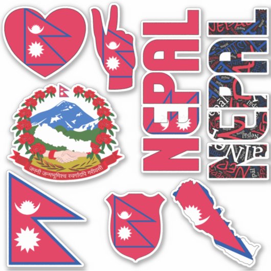 Ongelofelijke Nepalese vormen van nationale symbol Sticker (Voorkant)