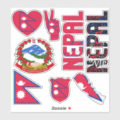 Ongelofelijke Nepalese vormen van nationale symbol Sticker (Vel)