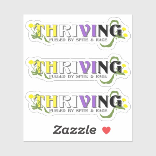 Ongelofelijke non-binaire trots sticker (Vel)