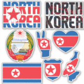 Ongelofelijke Noord-Koreaanse symbolen Sticker (Voorkant)